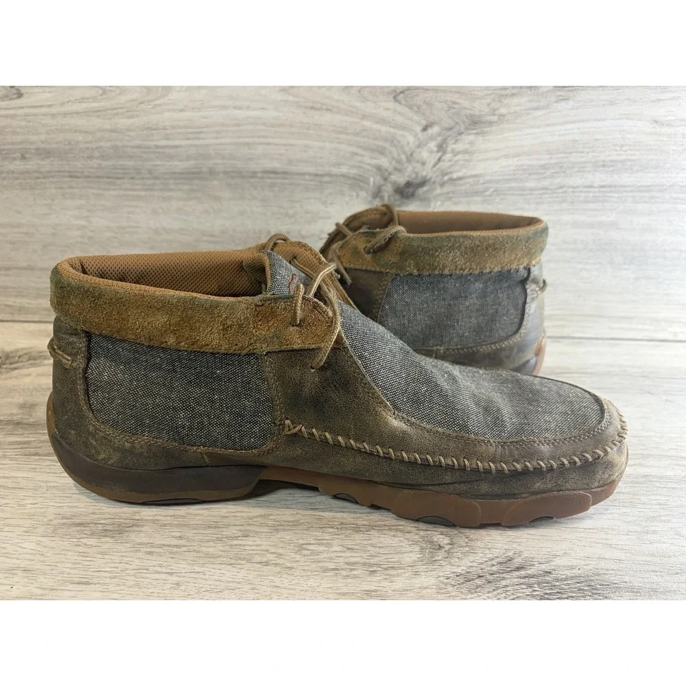 Twisted X Eco TWX Chukka Driving Moc Mens Size 13 M Brown Leather Shoes MDM0070